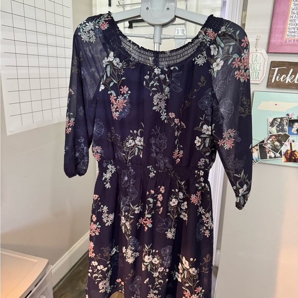 Maurices Blue Sundress with Raglan Sleeves and Scoop Neck - Picture 8 of 11